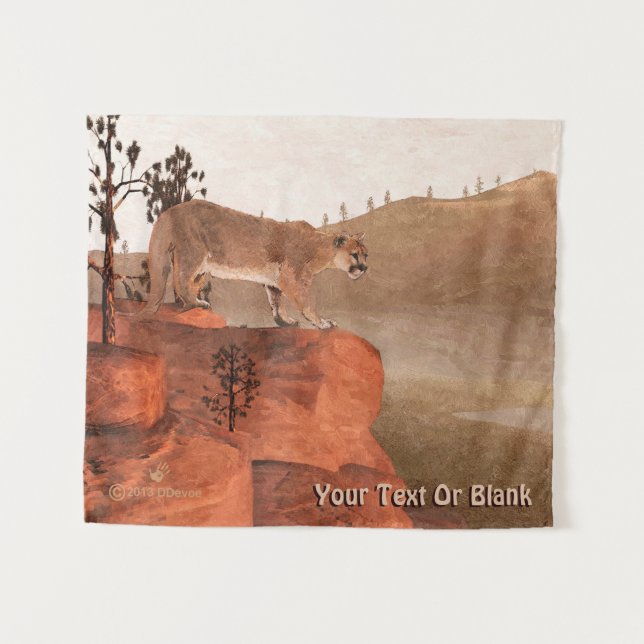 Tenture Murale Cougar - Concentration (Devant (Horizontal))