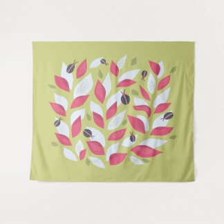 Tenture Murale Cute Printemps Abstrait Botanique Vert Enfants