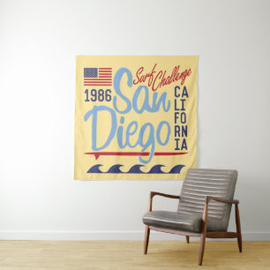 Tenture Murale Défi 1986 de surf de San Diego