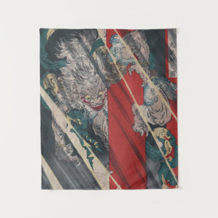 Tenture Murale Démon d'Ukiyo-e Yokai Ibaraki de Japonais par