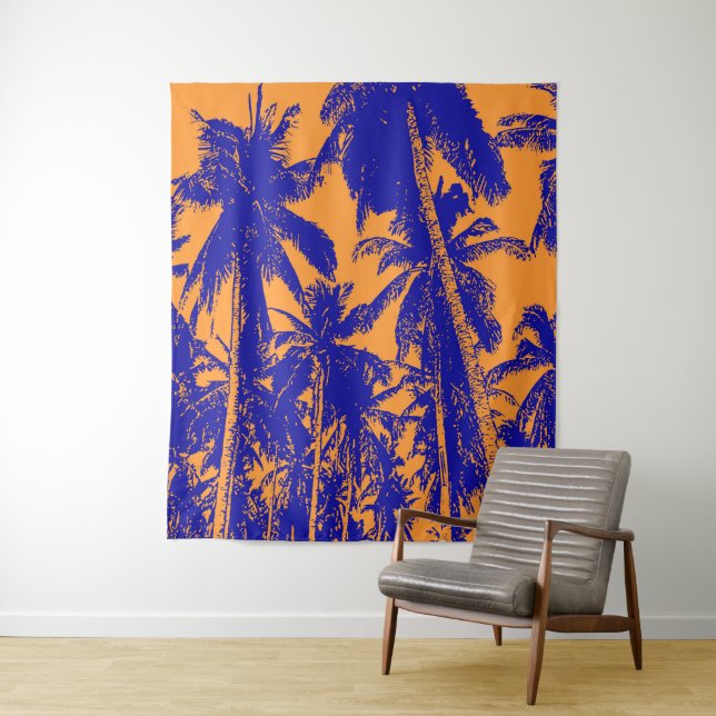 Tenture Murale Design graphique des palmiers (En situation)