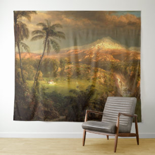 Tenture Murale du musée Hawaii de la cascade tropicale Mu