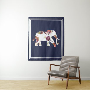 Tenture Murale Elephant bohème et cadre double à la mode
