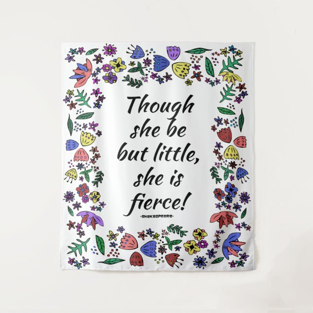 Tenture Murale Elle est Fierce Large (Devant)