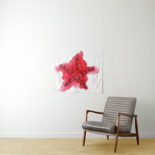 Tenture Murale Étoiles de mer d'aquarelle