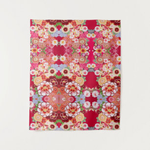 Tenture Murale Falln Red Floral Burn