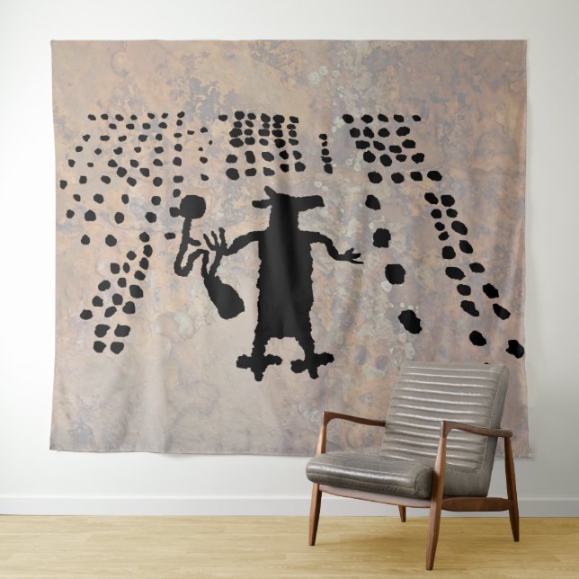 Tenture Murale femme araignée et coyote (En situation (horizontale))