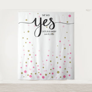 Tenture Murale FIANÇAILLES photomaton de fond