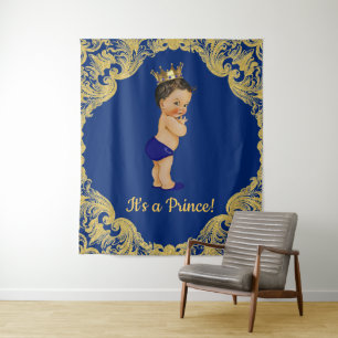 Tenture Murale Fond de toile de fond pour Baby Shower du Prince E