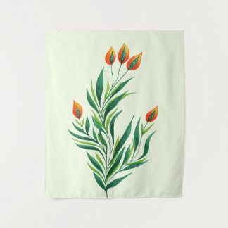 Tenture Murale Joli Plante Orange Buds Nature Lover