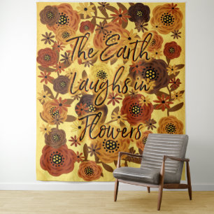 Tenture Murale La Terre rit dans les fleurs Extra Large