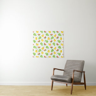 Tenture Murale Motif de point de polka de fruit tropical