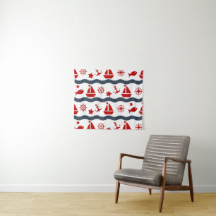 Tenture Murale Motif maritime mignon