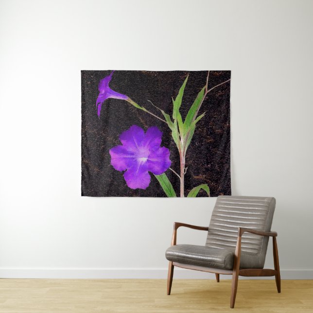 Tenture Murale Petunia violet mexicain (En situation (horizontale))