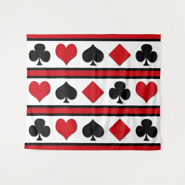 Tenture Murale Quatre combinaisons de cartes (Devant (Horizontal))