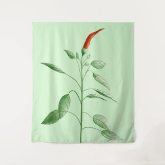 Tenture Murale Red Pepper Gardener Chili Plante Maman Botanique