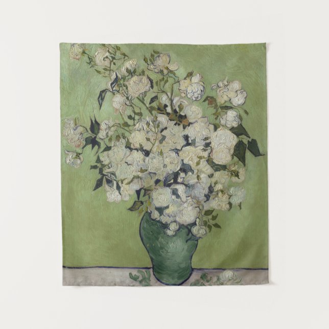 Tenture Murale Still Life Roses rose dans un vase de Van Gogh (Devant)