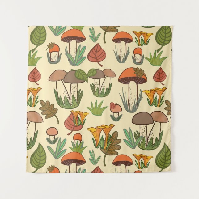 Tenture Mushroom pattern.  (Devant)