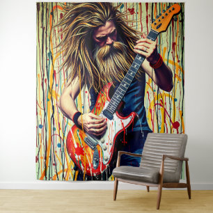 Tenture Musicien de rock