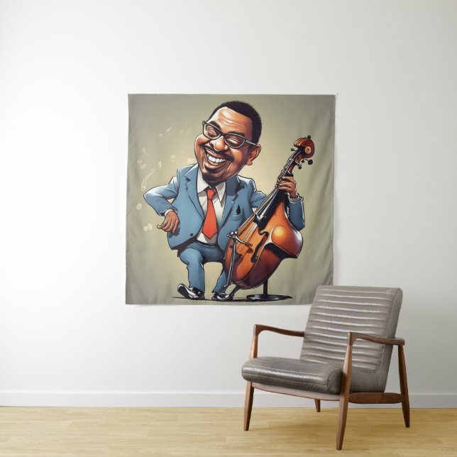 Tenture musiciens de jazz (En situation)