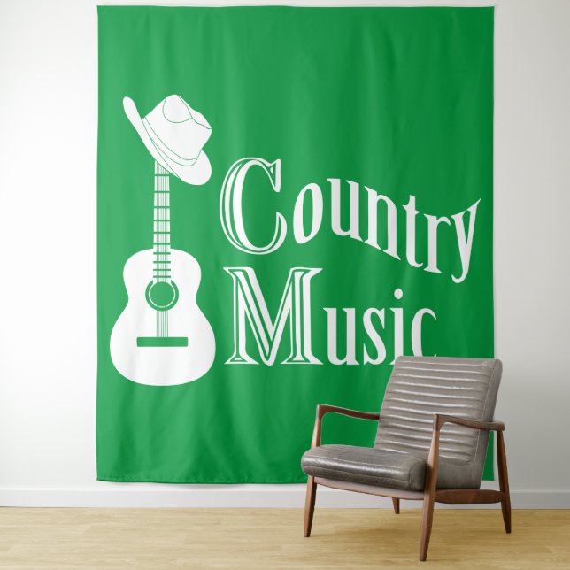 Tenture Musique country (En situation)
