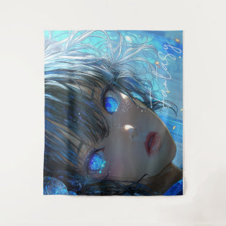 Tenture Mysterious Fantasy Girl - Ocean Art Aesthetic