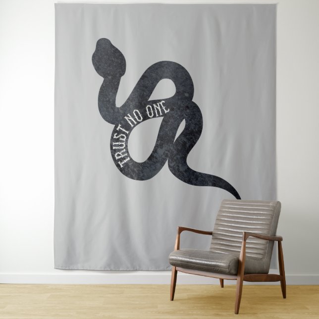 Tenture N'Accordez Votre Confiance à Personne Serpent Snak (En situation)