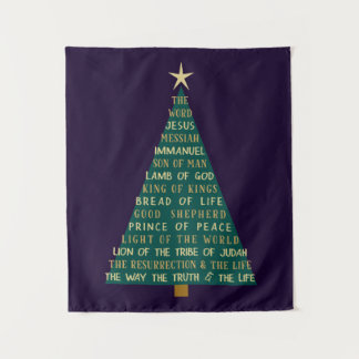 Tenture Names of Jesus Christmas Tree