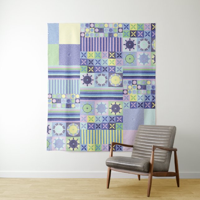 Tenture Nanna's Pretty Faux Knit Crochet Blanket Motif (En situation)