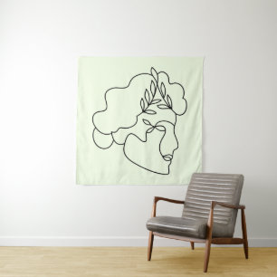 Tenture Nature Intérieure – Ligne artistique abstraite de