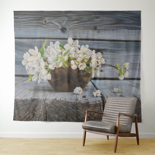 Tenture Nature morte Apple Blossom – Impression d'art orig (En situation (horizontale))
