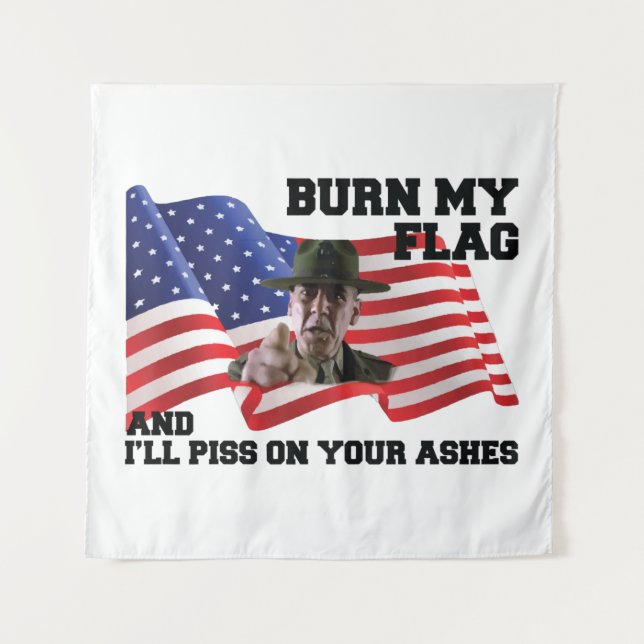 Tenture Ne brûlez pas mon drapeau (Devant)