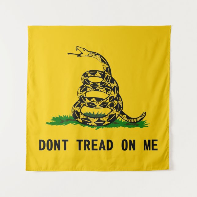 Tenture ne marchez pas drapeau usa symbole serpent histoir (Devant)