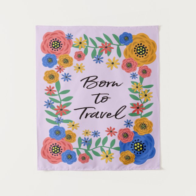 Tenture Né pour voyager petit (Devant)
