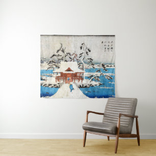 Tenture Neige au sanctuaire de Benzaiten à Inokashira Pond