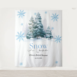 Tenture Neige d'hiver en amour Flocons de neige Shower de