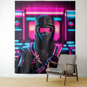 Tenture néon ninja