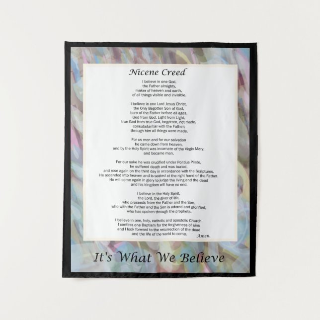 Tenture Nicene Creed Tapestry Christian Credo Decor (Devant)