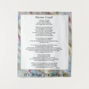 Tenture Nicene Creed Tapestry Christian Prayer Decor