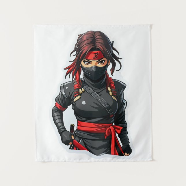 Tenture Ninja Girl (Devant)