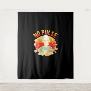 Tenture No Pulse Skeleton Nurse Funny Médicale Halloween P