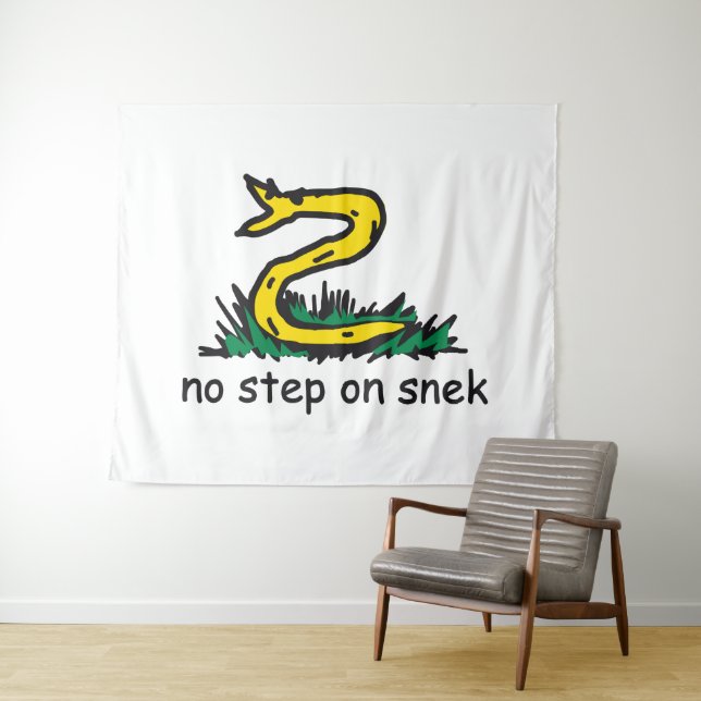 Tenture No step on snek memes (En situation (horizontale))