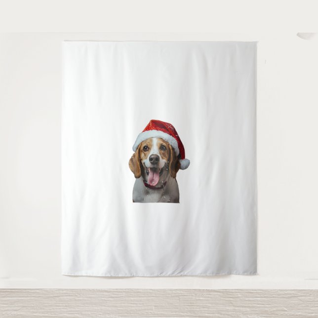 Tenture Noël beagle (Devant)