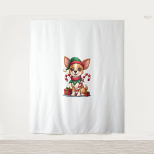 Tenture Noël Chihuahua Cheval