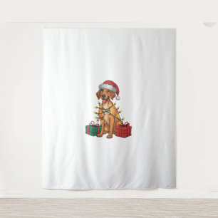 Tenture Noël Éclairage Santa Hat Thai Ridgeback Chien Chri