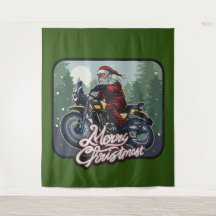 Noël Santa Claus équitation Moto fond