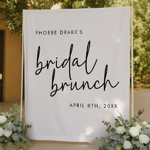 Tenture Noir & Blanc Minimaliste Brunch nuptial fond