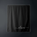 Tenture Noir Blanc Moderne Minimaliste Élégant Monogramme<br><div class="desc">Découvrez notre collection minimaliste moderne de monogrammes noirs et blancs : Faites preuve de simplicité et de sophistication grâce à nos designs minimalistes, conçus pour élever votre style sans effort. Réalisée avec un oeil attentif pour l'esthétique moderne, cette collection présente des motifs noirs et blancs épurés accentués par des monogrammes...</div>