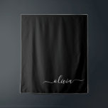 Tenture Noir Blanc Moderne Minimaliste Élégant Monogramme<br><div class="desc">Découvrez notre collection minimaliste moderne de monogrammes noirs et blancs : Faites preuve de simplicité et de sophistication grâce à nos designs minimalistes, conçus pour élever votre style sans effort. Réalisée avec un oeil attentif pour l'esthétique moderne, cette collection présente des motifs noirs et blancs épurés accentués par des monogrammes...</div>