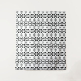 Tenture Noir et blanc tribal géométrique 